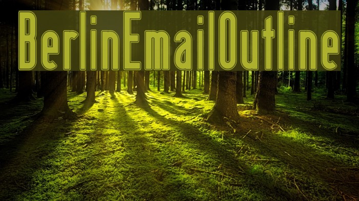 BerlinEmailOutline Fonte examples