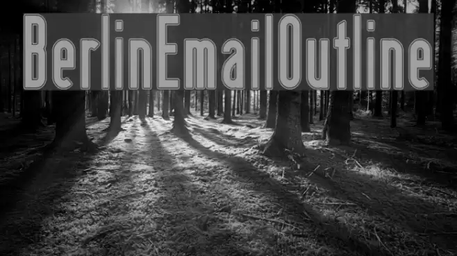 BerlinEmailOutline Font examples