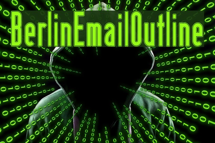 BerlinEmailOutline Fonte examples