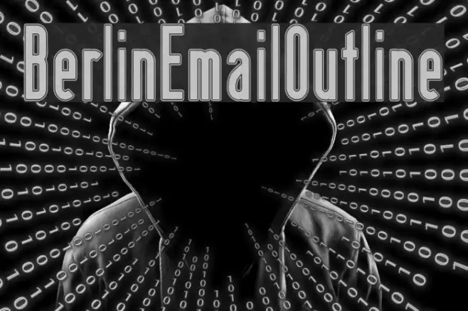 BerlinEmailOutline Font examples