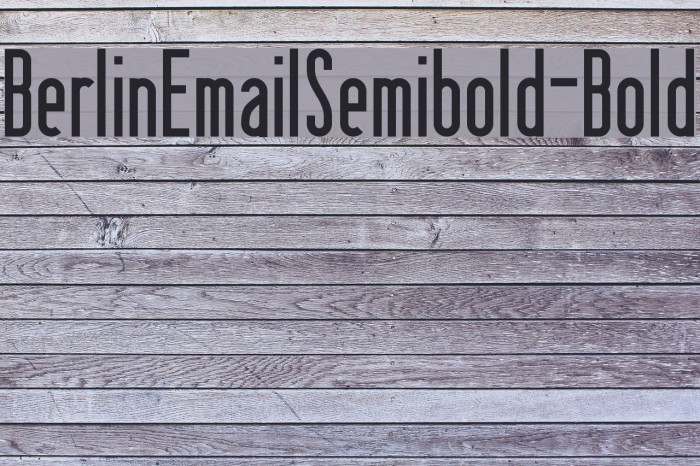 BerlinEmailSemibold-Bold Font examples