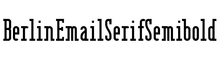 BerlinEmailSerifSemibold  フリーフォントのダウンロード