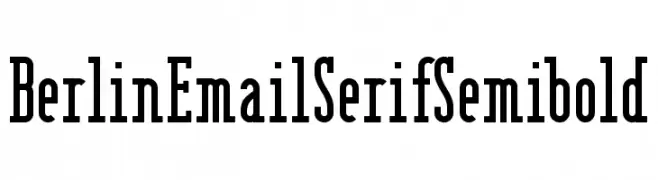 BerlinEmailSerifSemibold  font caratteri gratis