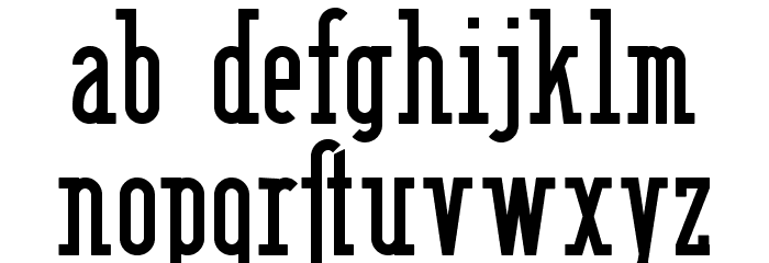 BerlinEmailSerifSemibold Font LOWERCASE