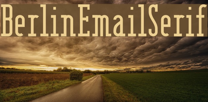 BerlinEmailSerif Font examples