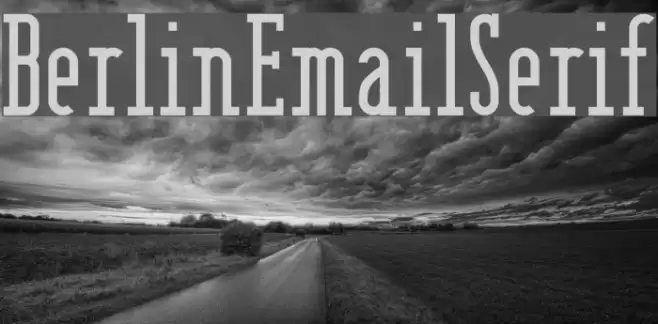 BerlinEmailSerif Шрифта examples