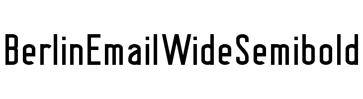 BerlinEmailWideSemibold  les polices de caractères gratuit tlcharger