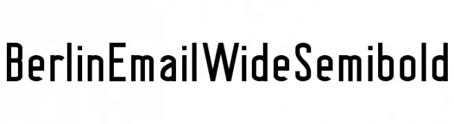 BerlinEmailWideSemibold  Descarca Fonturi Gratis