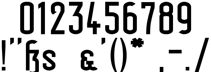 BerlinEmailWideSemibold Font OTHER CHARS