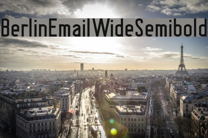BerlinEmailWideSemibold Font examples