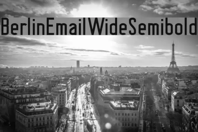 BerlinEmailWideSemibold Font examples