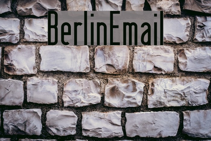 BerlinEmail Font examples
