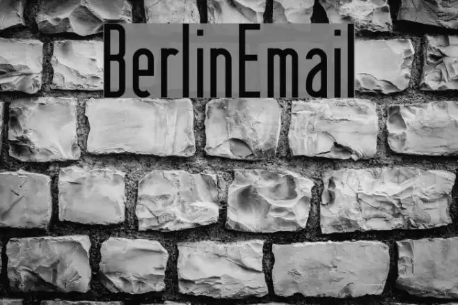 BerlinEmail Font examples
