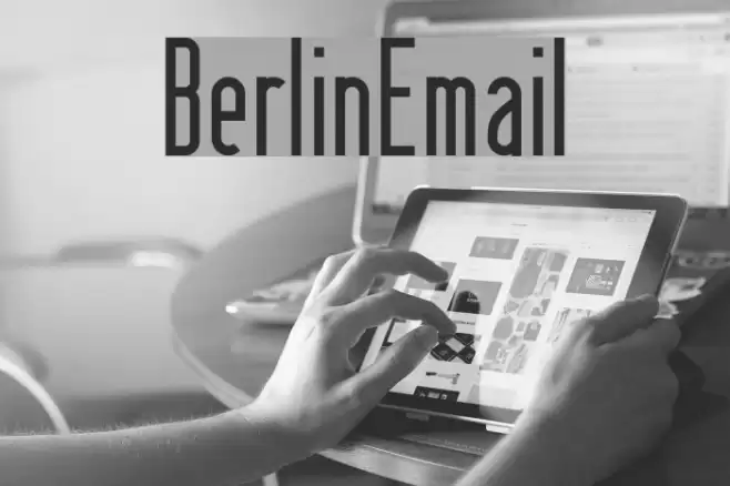 BerlinEmail Font examples