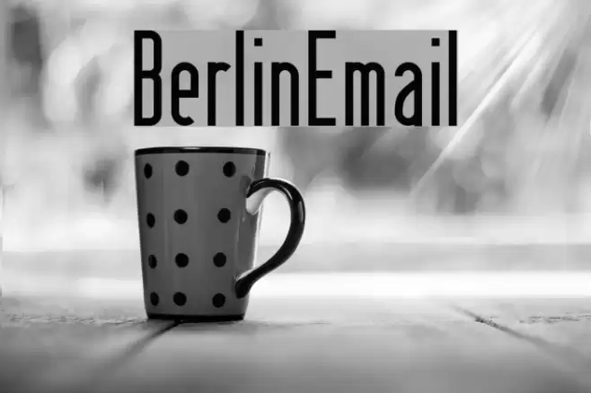 BerlinEmail Font examples