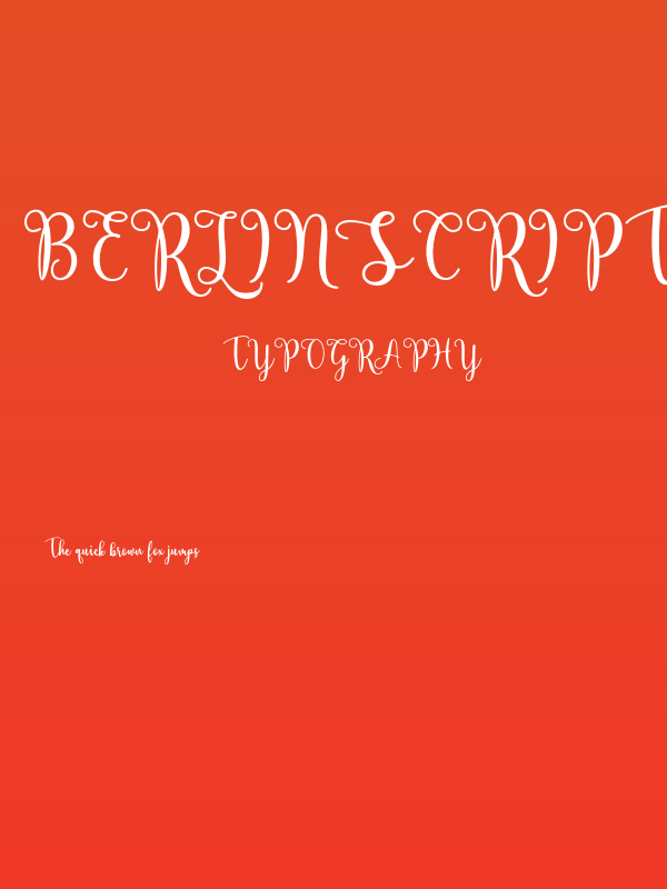 BerlinScript-Regular Poster