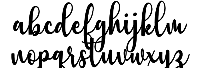 BerlinScript-Regular Font LOWERCASE