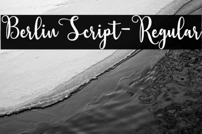 BerlinScript-Regular Fonte examples
