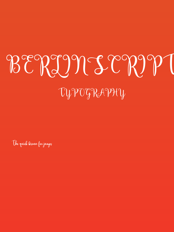 BerlinScript-Regular Poster