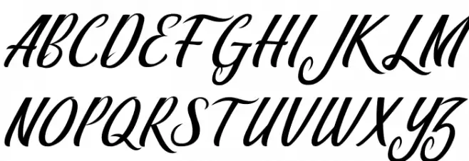 BerlinScript Font Litere mari