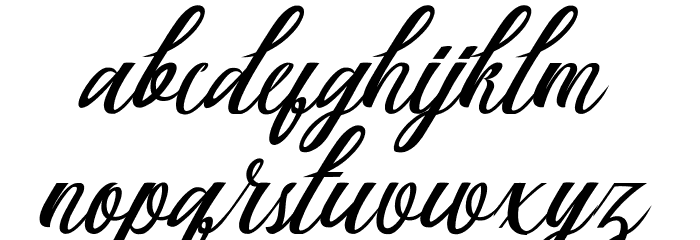 BerlinScript Font LOWERCASE