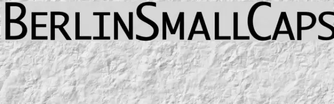 BerlinSmallCaps Font examples
