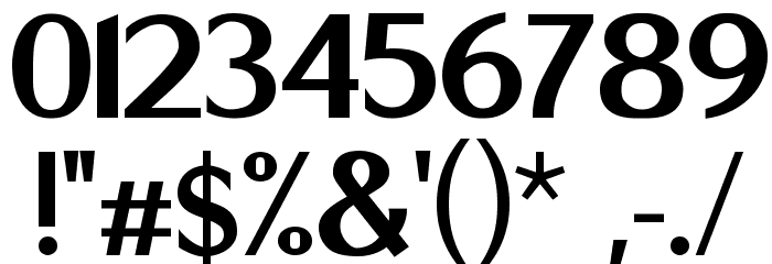Berlina Bold Font OTHER CHARS
