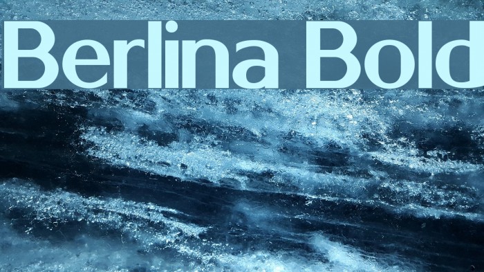 Berlina Bold Font examples