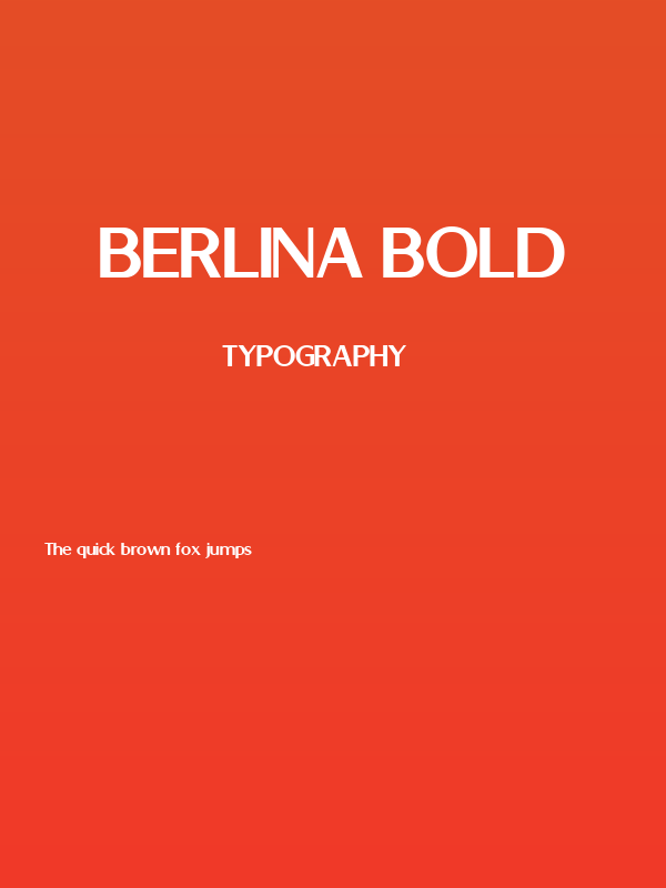 Berlina Bold Poster