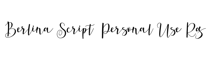 Berlina Script  Personal Use Rg  フリーフォントのダウンロード