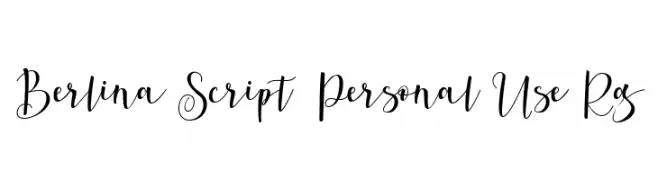 Berlina Script  Personal Use Rg  フリーフォントのダウンロード