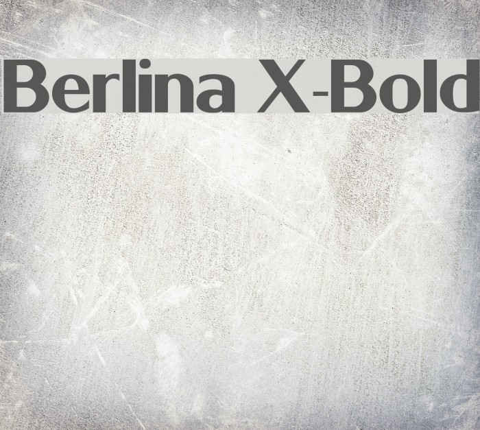 Berlina X-Bold Font examples