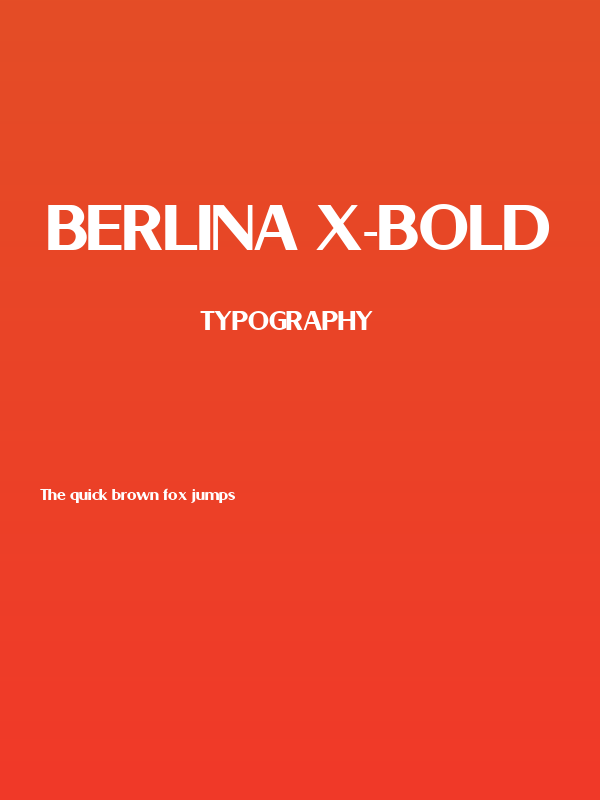 Berlina X-Bold Poster