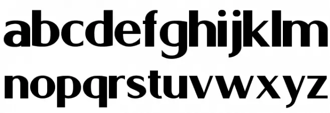 Berlina X-Bold Schriftart Kleinbuchstaben