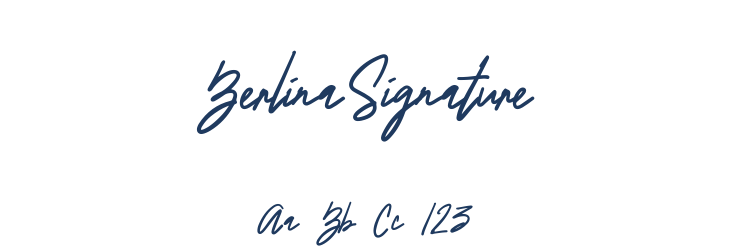 BerlinaSignature Font Preview