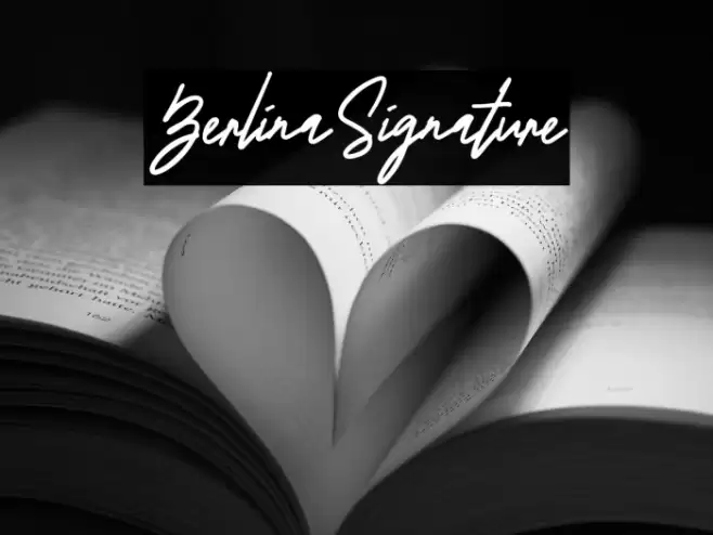 BerlinaSignature Font examples