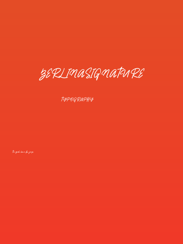 BerlinaSignature Poster