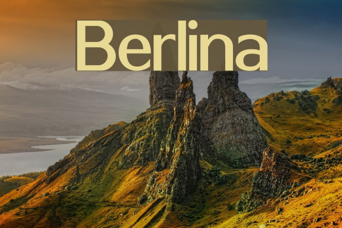 Berlina Font examples