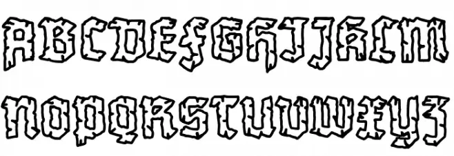 Berlin's Gang Schriftart Kleinbuchstaben