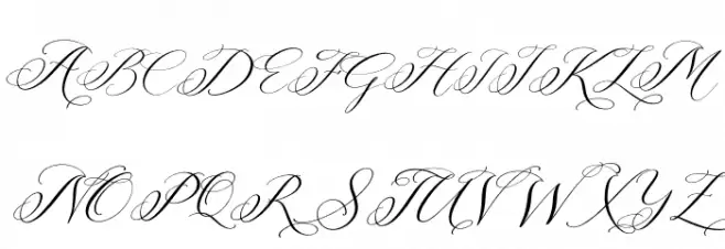 Berlishanty Calligraphy फ़ॉन्ट अपरकेस