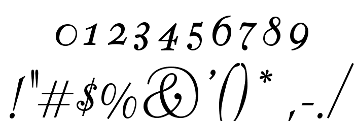 BernHardOpti-LightCursive Font OTHER CHARS