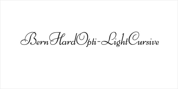 BernHardOpti-LightCursive Logo