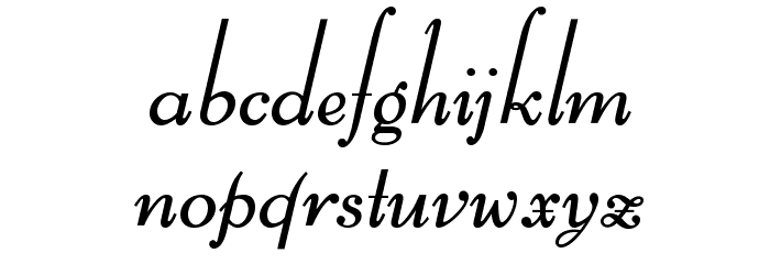 BernHardOpti-LightCursive Font LOWERCASE