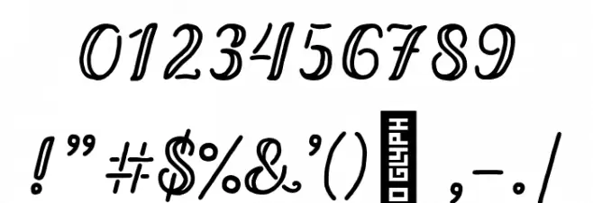 Bernadette Regular Font OTHER CHARS