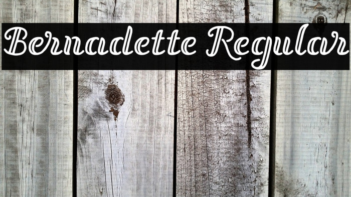 Bernadette Regular Example 1