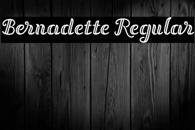 Bernadette Regular Font examples