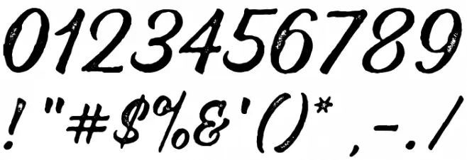 Bernadette Rough Font OTHER CHARS