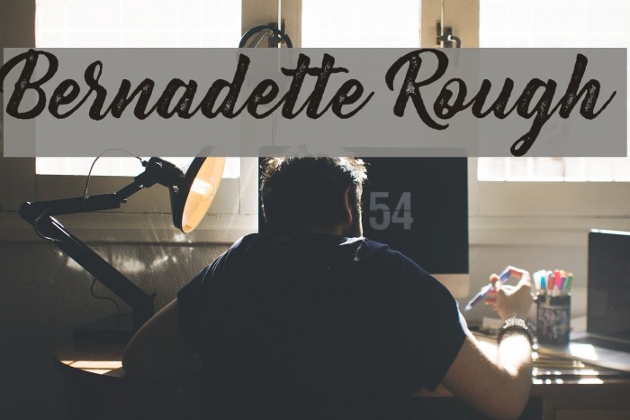 Bernadette Rough Font examples