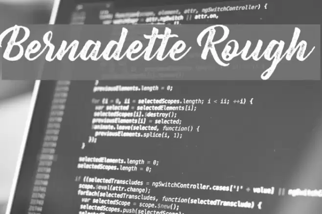 Bernadette Rough Font examples