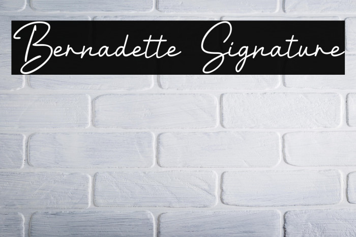 Bernadette Signature Example 1